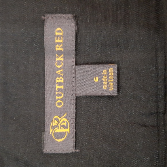 EUC Limited Outback Red Black Skirt with Gold Trim Sz 6 - Picture 3 of 9